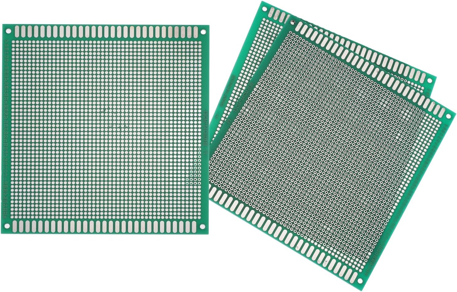 โ sourcing map 3Pcs Breadboard Solderable 140mm x 130mm Green Circuit PCB Board Double Sided Tin-Plated PCB Prototype Board for Electronics Prototyping, DIY Circuits Projects