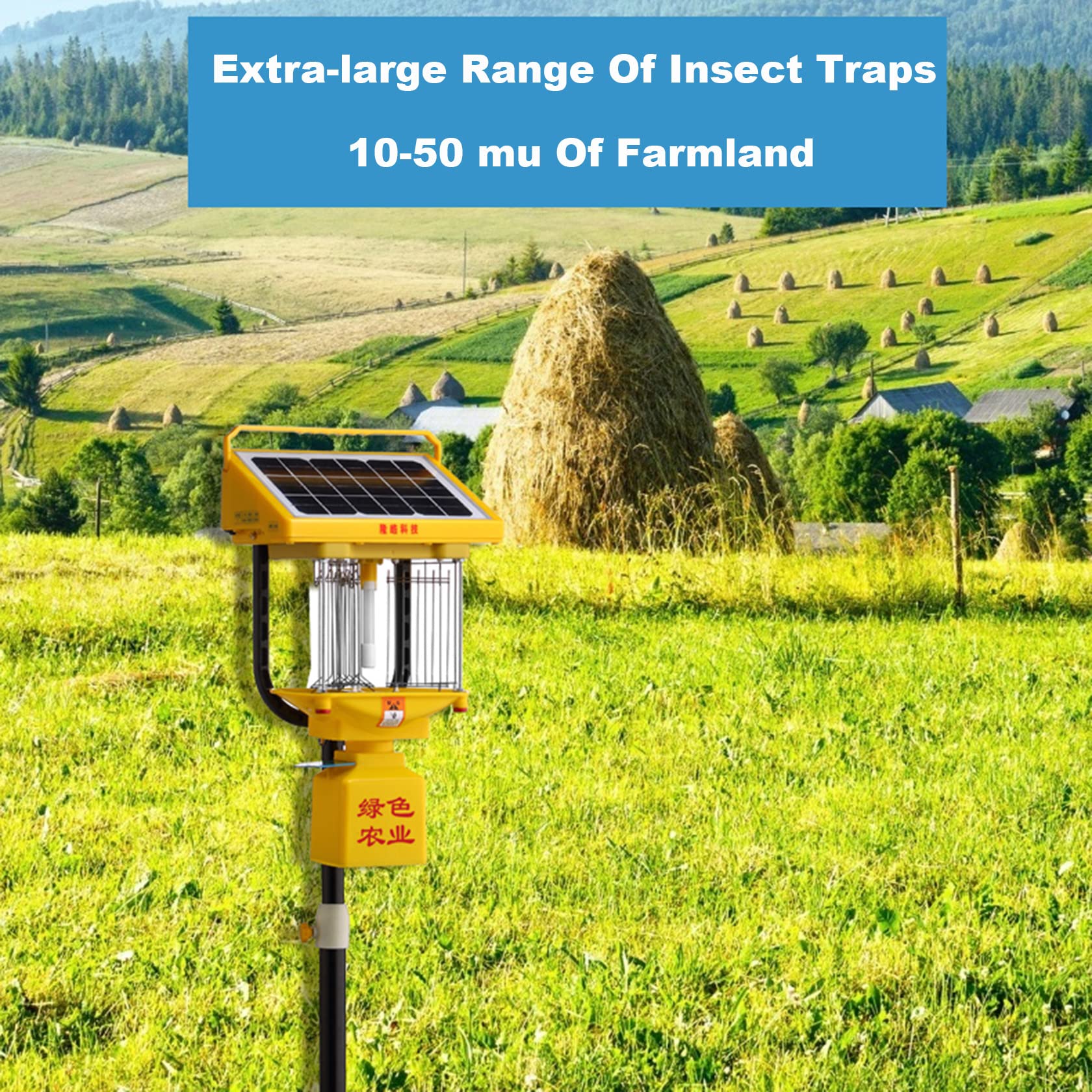 4200 V Solarstrahlung-Mückenvernichtungslampe für den Außenbereich, 2-in-1-UV-Insektenvernichter, Schädlingsbekämpfungslampe für die Landwirtschaft, Hochleistungsnetz, IPX7, Mückenvernichtungslampe