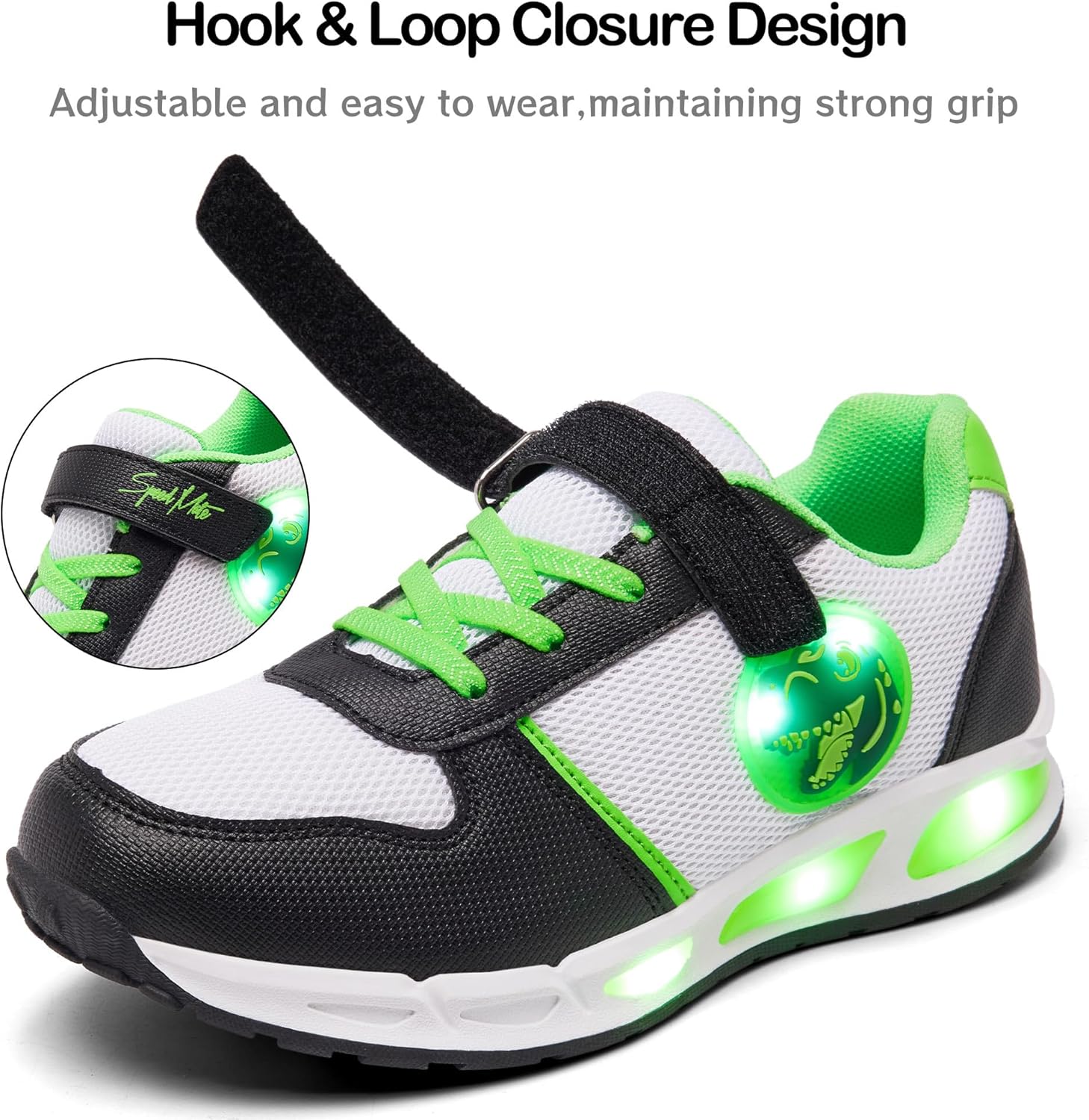 Toddler Light Up Shoes Boys Girls Breathable LED Glowing Luminous Tennis Sneakers for Outdoor Sport(Little/Big Kid) - Image 3