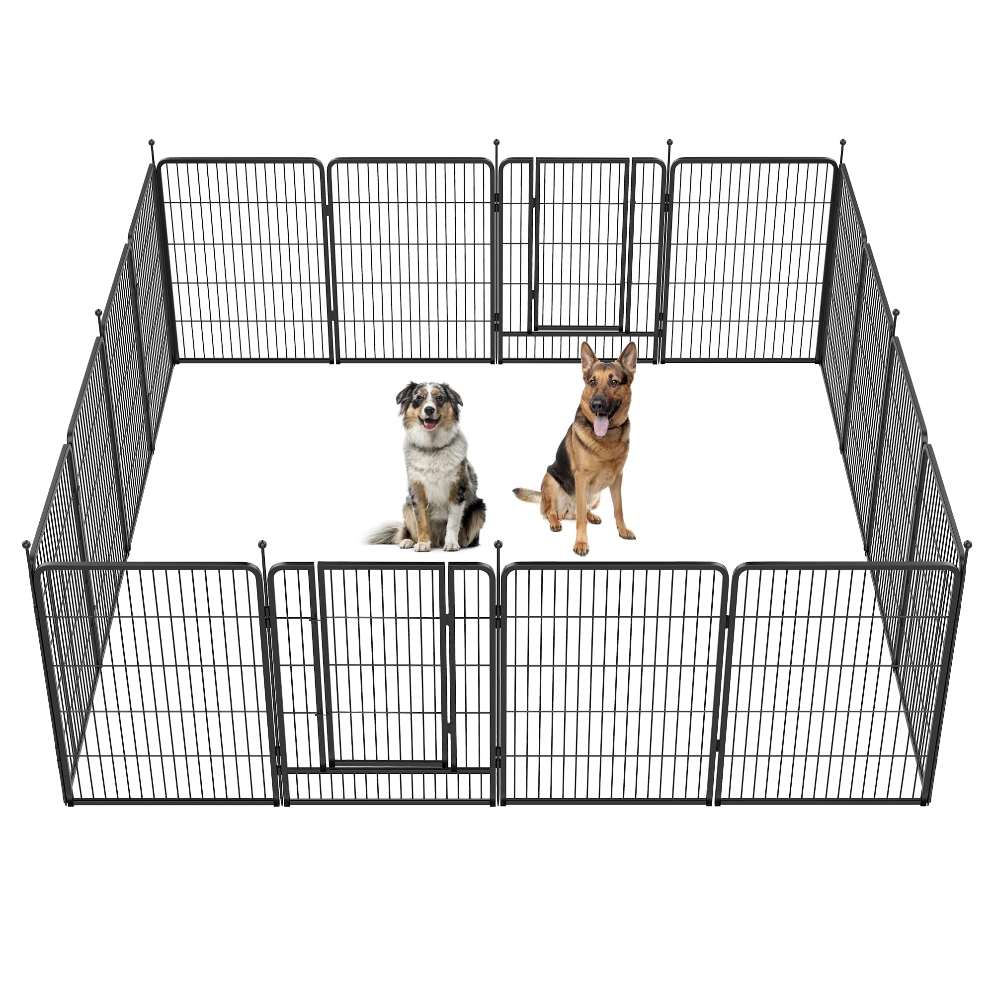 FXW Instant Unleashed Dog Playpen, Portable Pet Fence for Outdoor, RV Trips, and Camping, 40inch, 16 Panels for Medium and Large Dogs│Patented