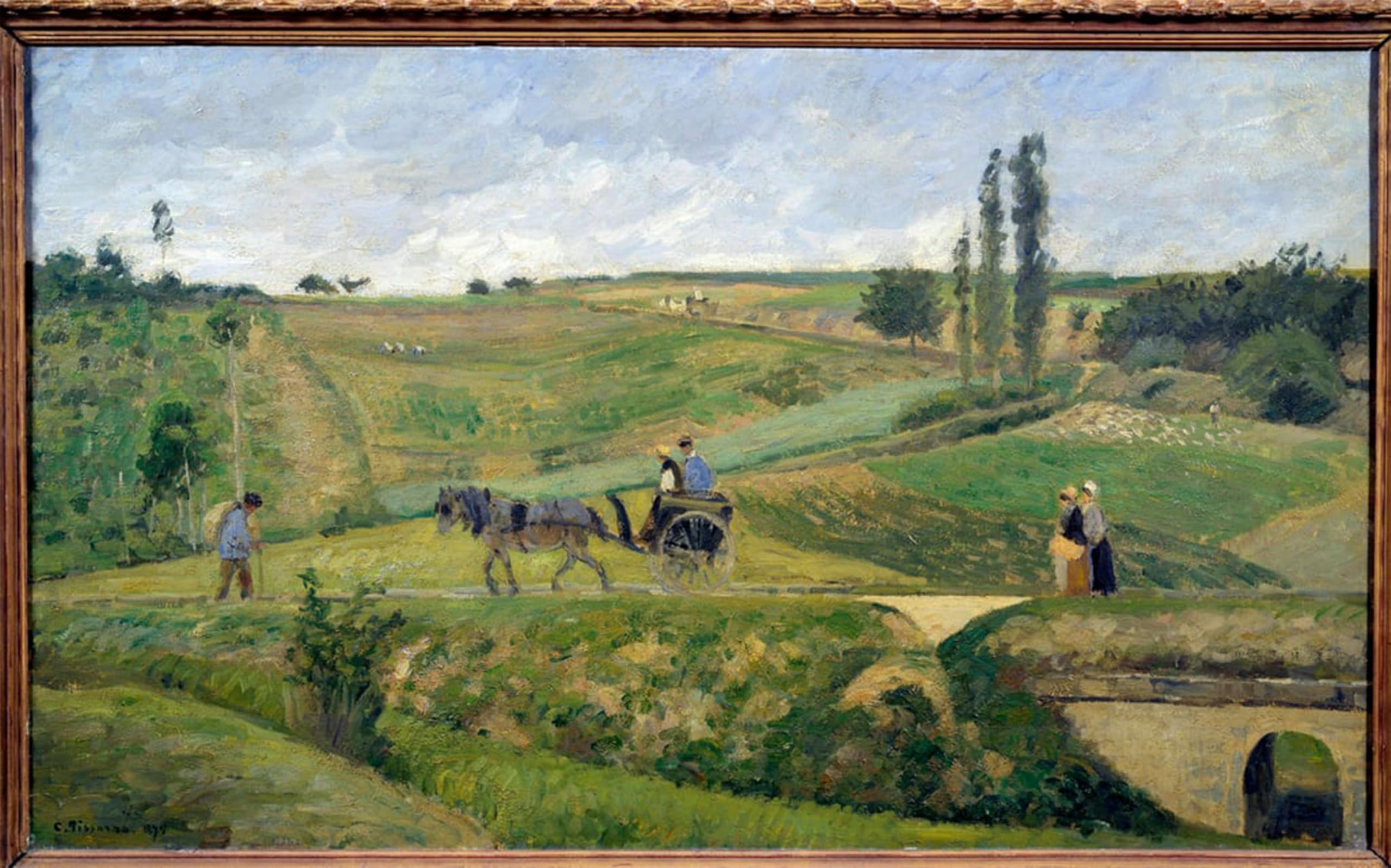 ARTXLXXBN Famous Art Print Poster Vintage Wall Art Route D'ennery Near Pontoise Painting by Camille Jacob Pissarro Canvas Art Poster for Home Decor 60x90cm