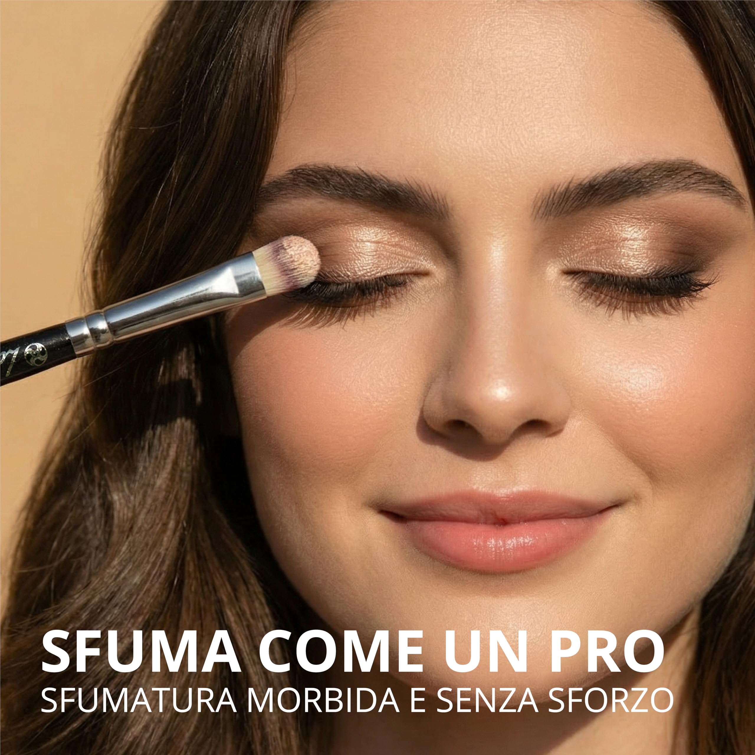 Pennelli per Trucco Occhi Professionali - Make Up Kit di Pennelli per Ombretti, Eyeliner, Sfumato - La Miglior Scelta di Pennelli Essenziali di 7 Pezzi - Matita, Ombretto, Conico, per Definire