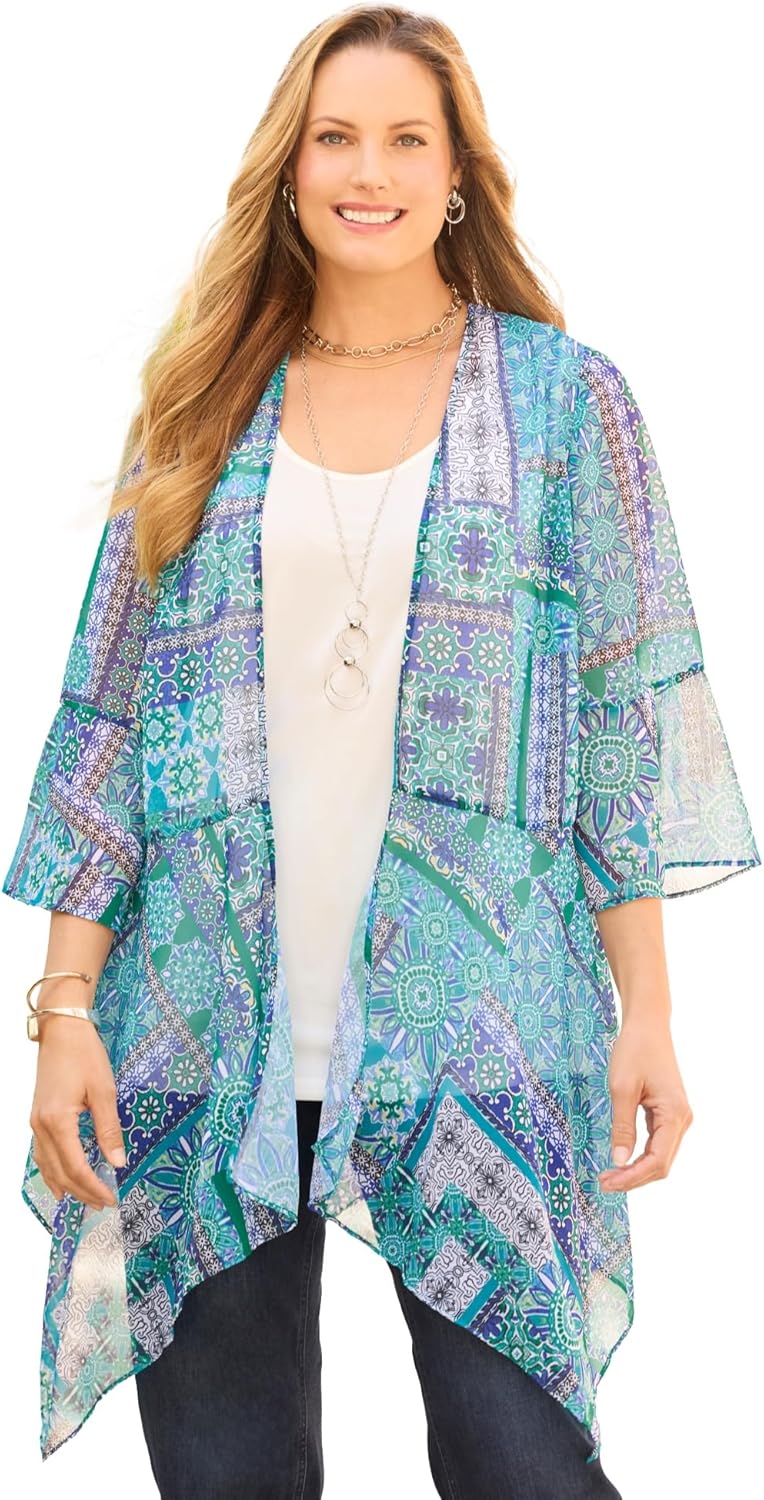 Women's Plus Size Seasonless Cascade wrap