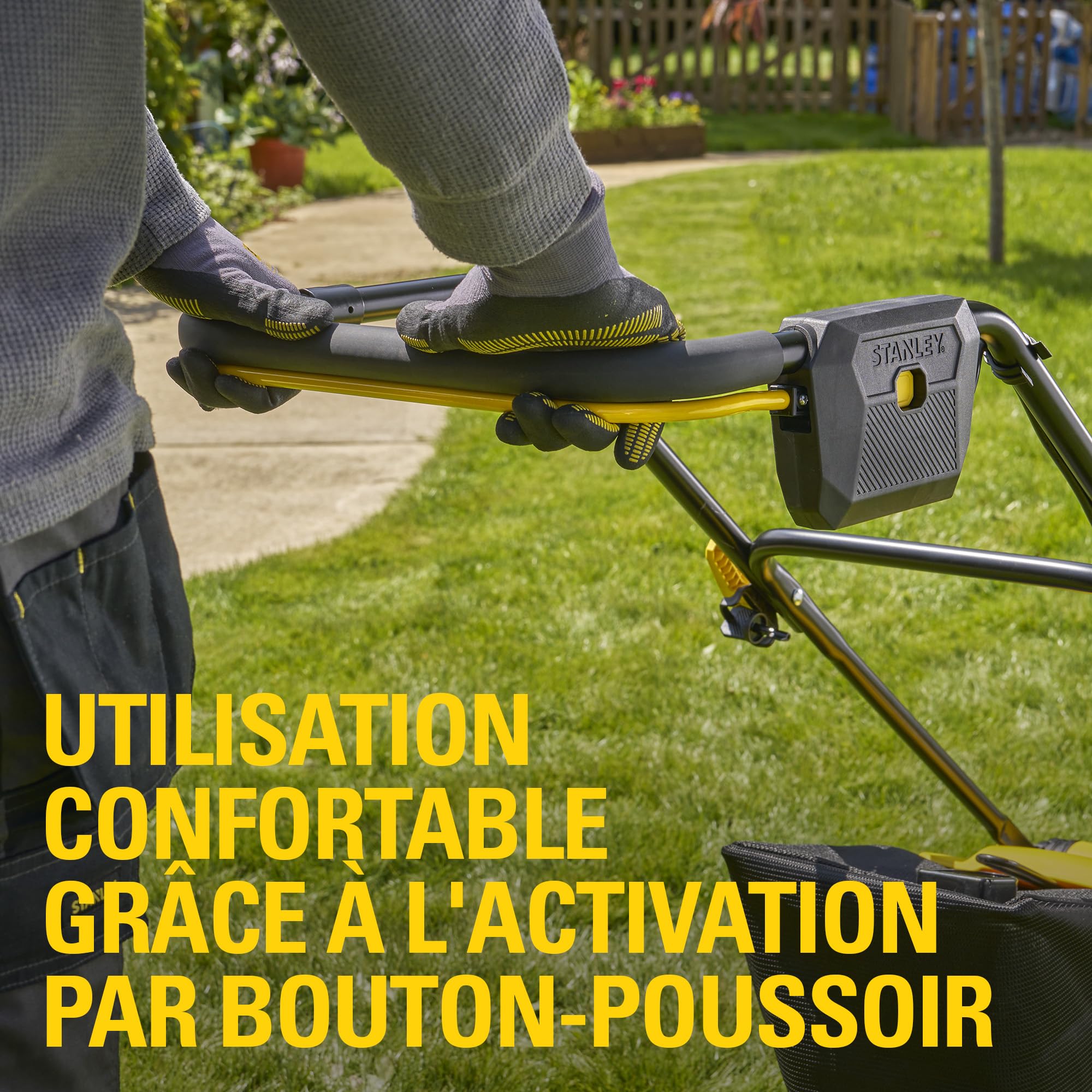 Stanley V20 Tondeuse à Gazon sans Fil 34 cm 18V 4Ah Li-Ion Brushless