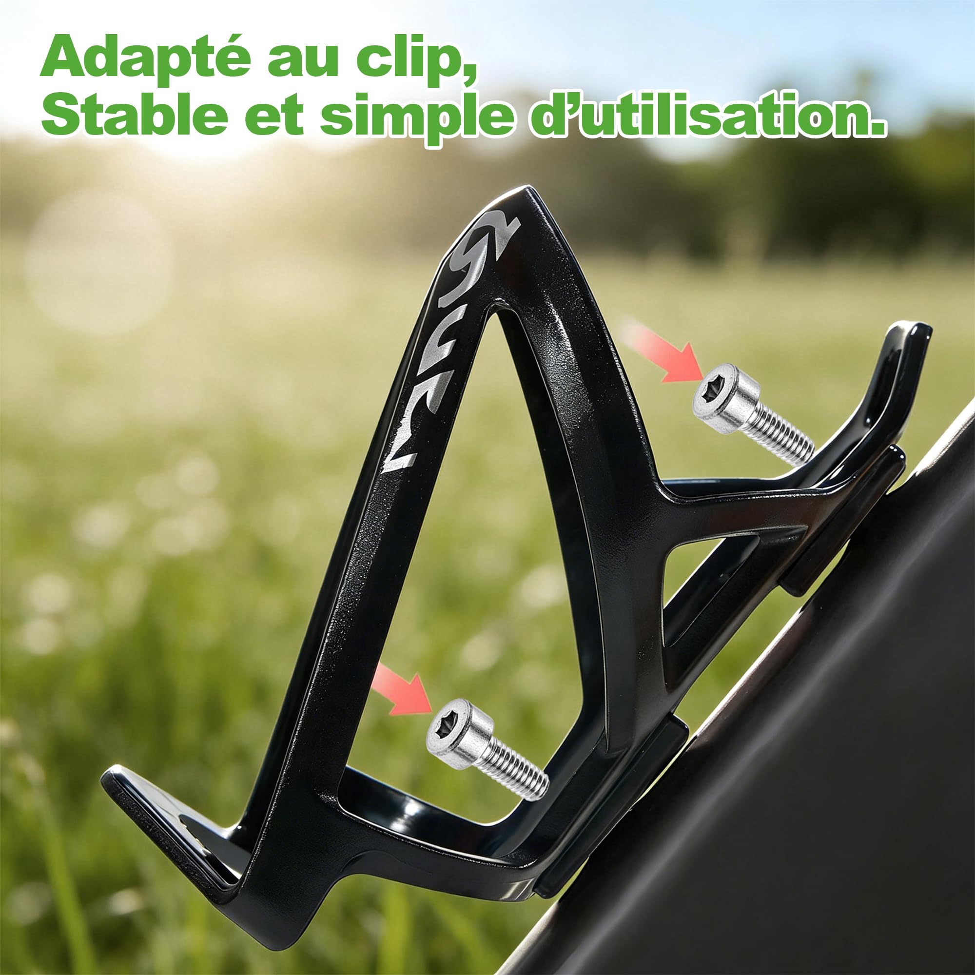 Lot de 2 Porte Bouteille de Vélo, Porte Gourde Velo en Plastique PC Haute Résistance pour VTT et Vélo de Route