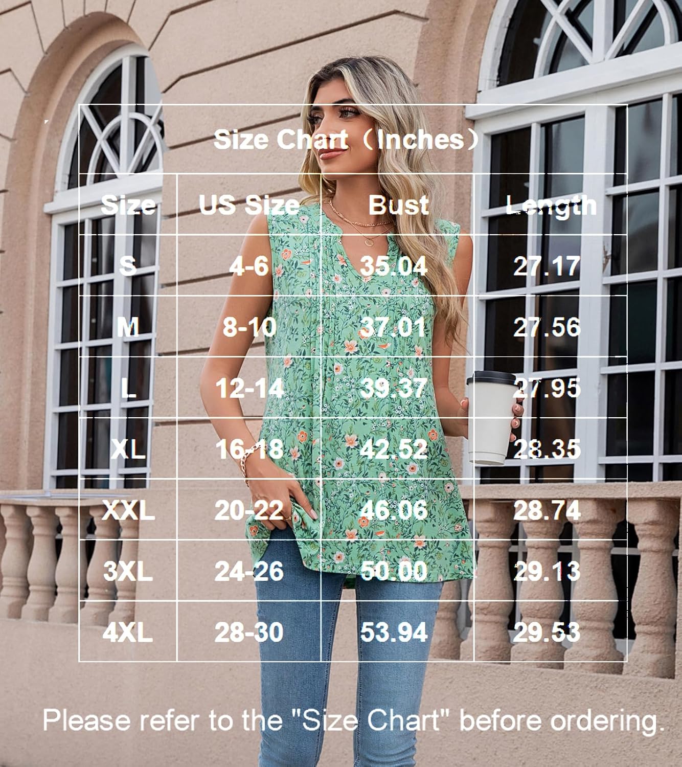 Bestbee Women's Tank Tops Dressy Casual 2025 Summer Blouses Business Shirts V Neck Sleeveless Tunic Tops - Image 7