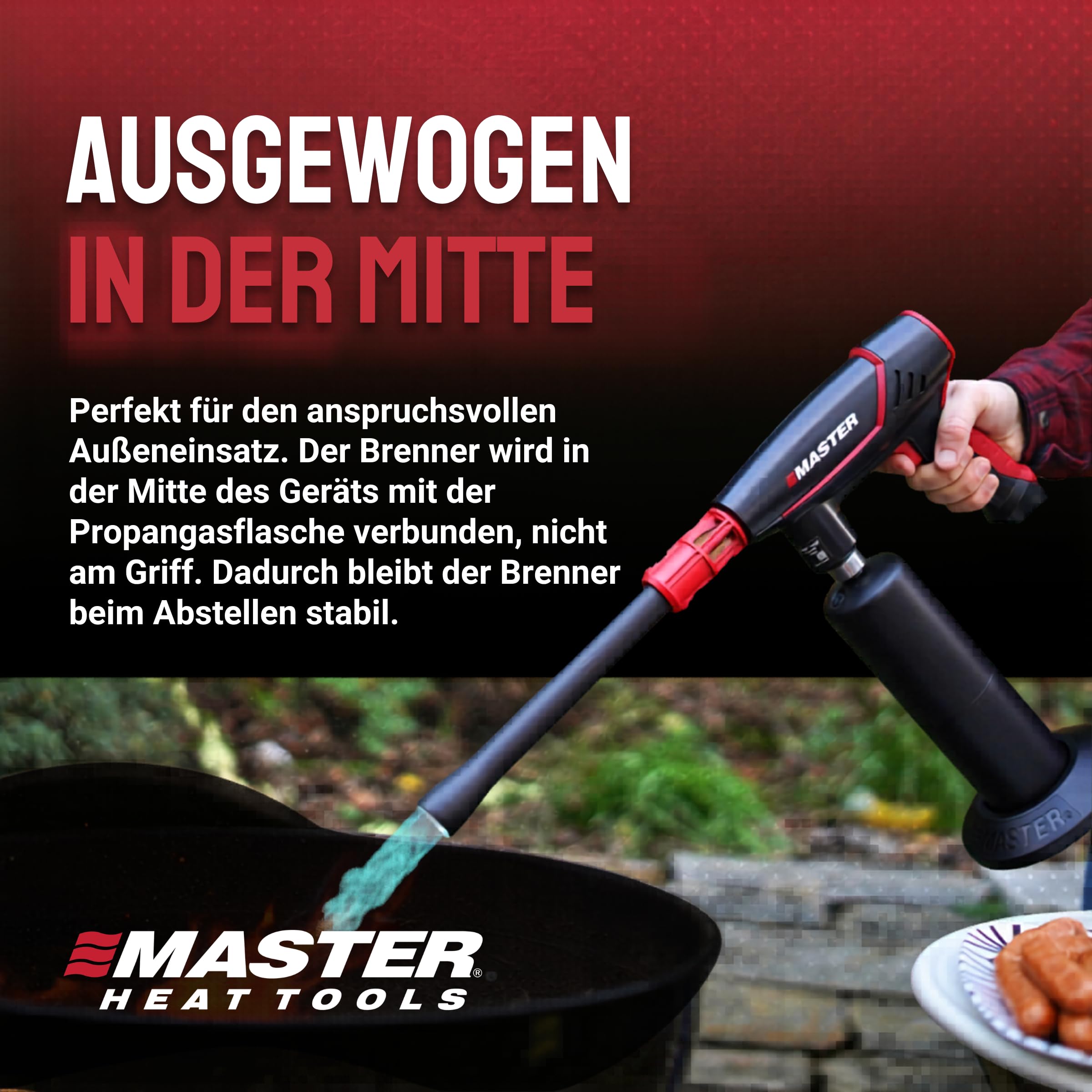 Master Appliance VMAX-550 2-in-1 Grillpistole & Sous Vide Fackel - Ultimativer Outdoor-Propan-Feueranzünder zum Grillen, Anbraten, Camping & mehr