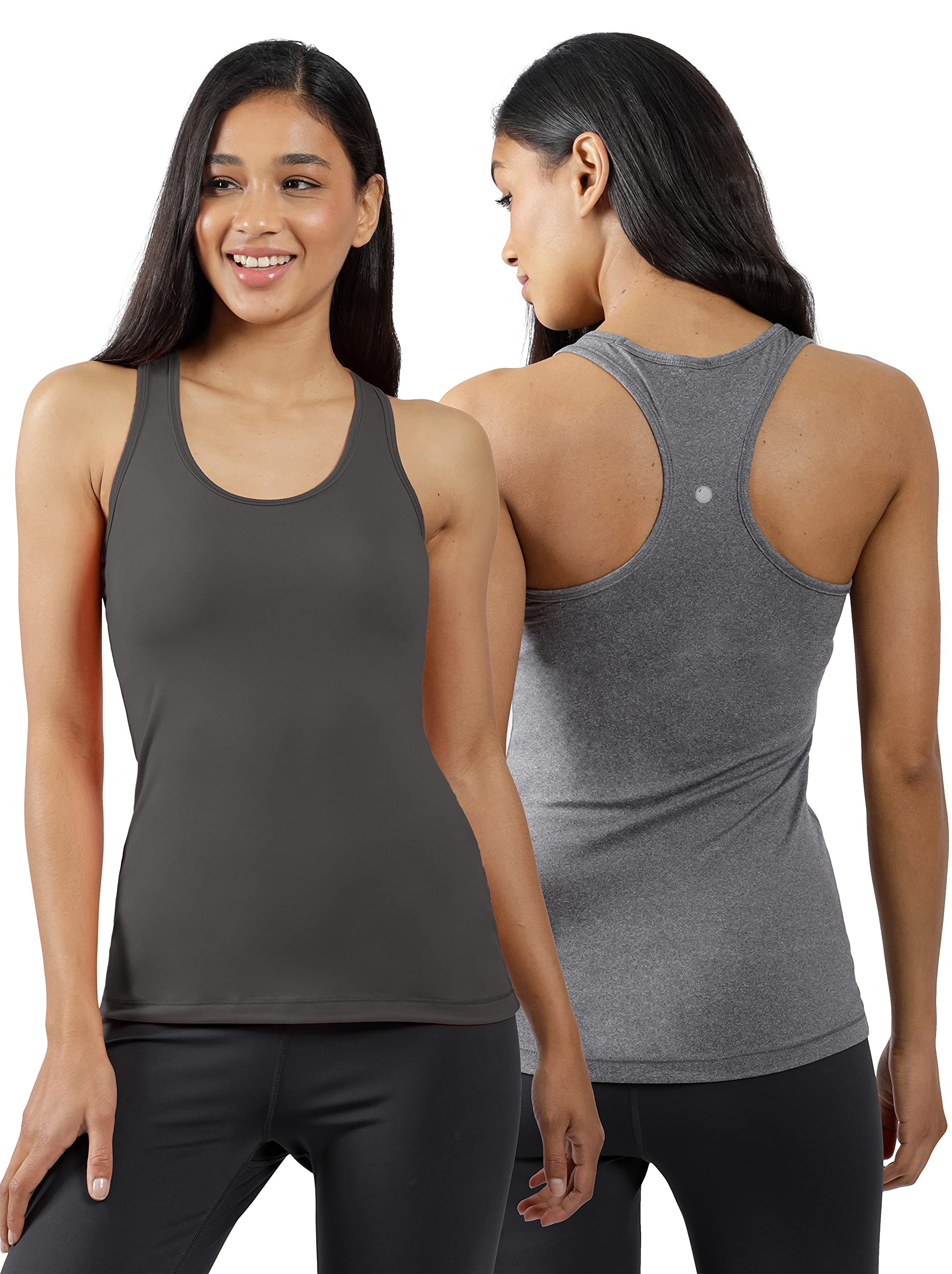 Yogalicious Ultra Soft Lightweight Racerback Tank Top - 2 Pack - - X-Small
