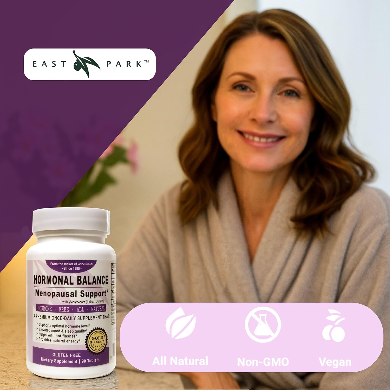 EAST PARK Research Menopause Support Supplement with Indium – Women's Daily Trace Mineral Blend with Zinc, Selenium & Copper – Dietary Supplement Tablets – 90 Count - Image 5