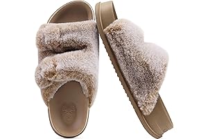 Women's Fluff Slippers: Arch Support Slippers for Plantar Fasciitis
