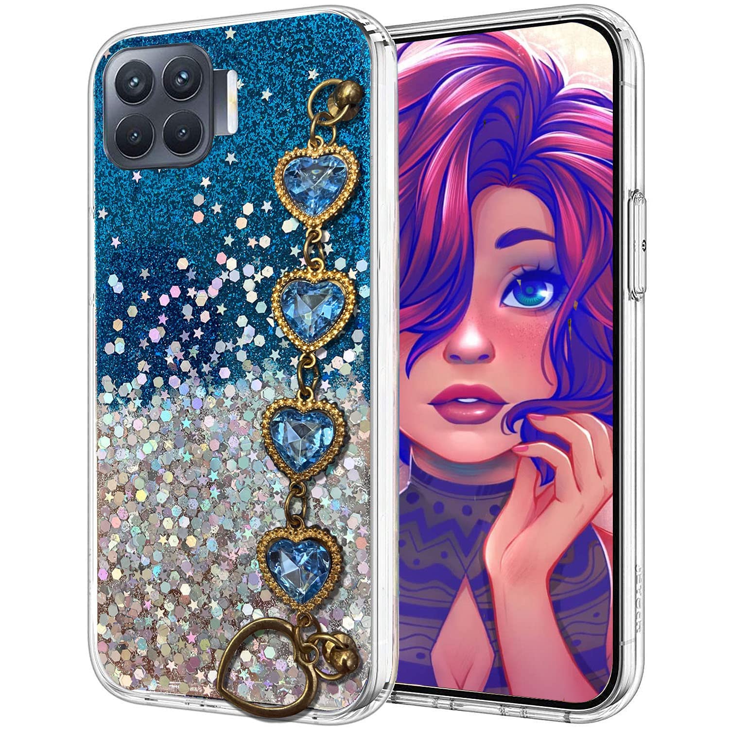 Phone Oppo F17 Pro Glitter Back Cover Oppo F17 Pro Back Cover Amazon