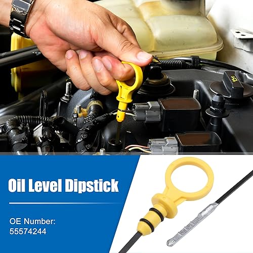 Miniatura 3 de X AUTOHAUX Indicador de nivel de aceite del motor para Chevrolet Cruze 2011-2015 4 Cyl 1.4L para Chevrolet Sonic 2012-2015 4 Cyl 1.4L No.55574244