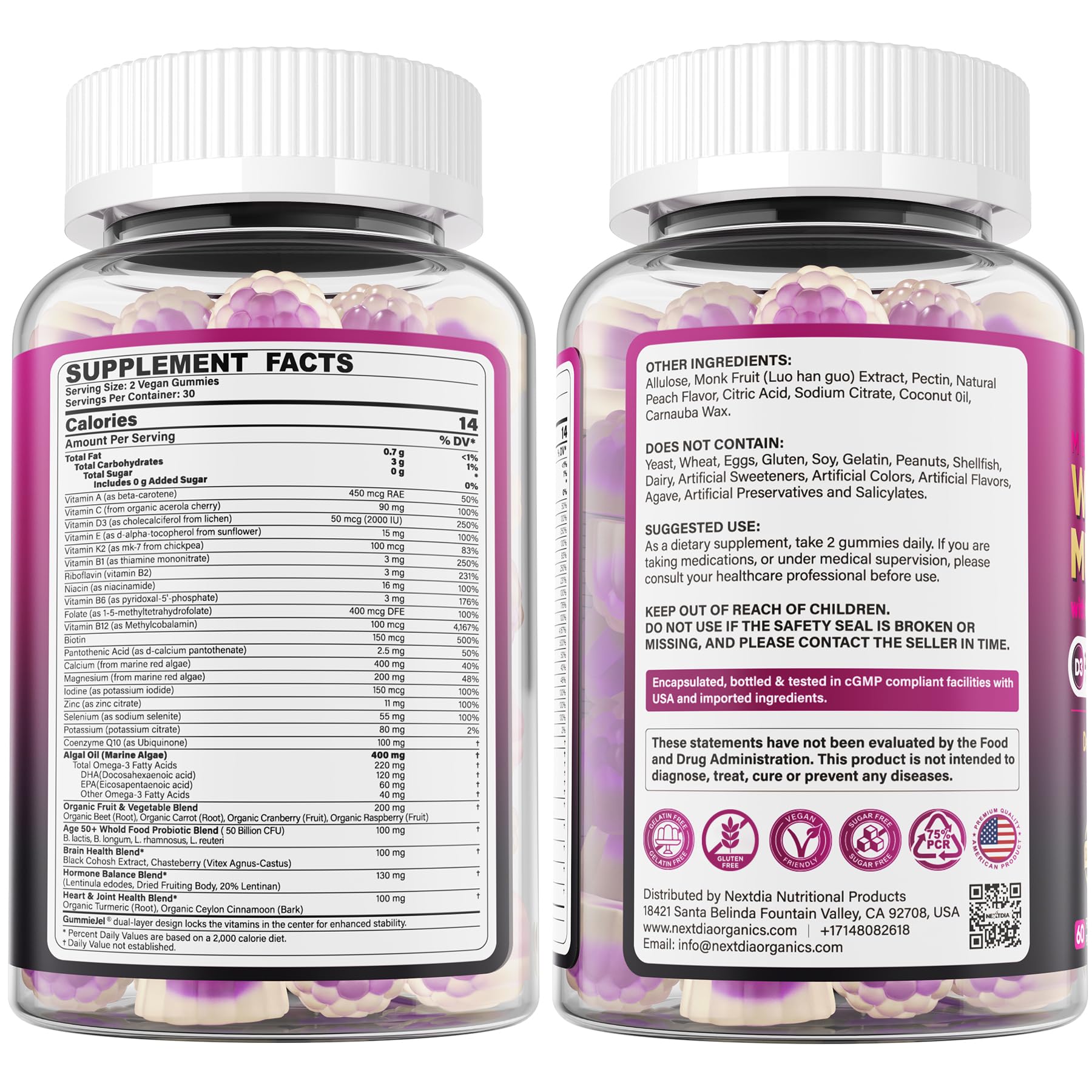 Multivitamin for Women 50 Plus Gummies, Vegan Omega 3, Calcium D3 K2, CoQ10 — Amazon image 9