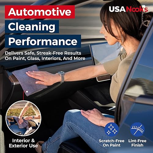 Miniatura 6 de Trapo de limpieza de microfibra, color gris, 12 unidades (16 x 16 pulgadas), alto rendimiento, 1200 lavados, tejido de agarre de raíces muy