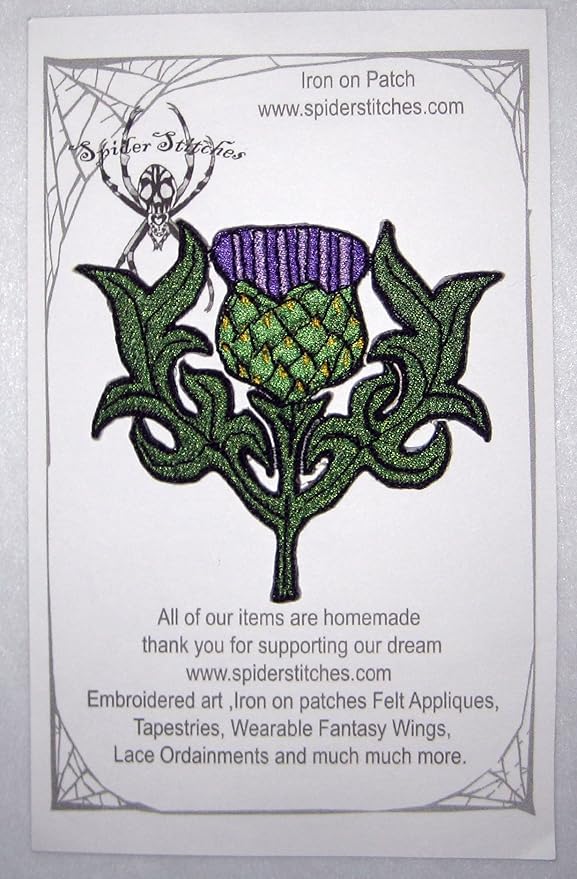 Scottish Thistle Crest Heraldic Heraldry Iron on Patch Arts, Crafts & Sewing
