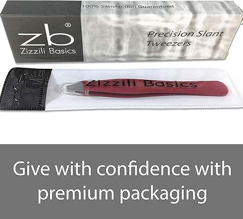 Miniatura 8 de Pinzas de acero inoxidable de grado quirúrgico, punta inclinada para modelado experto de cejas y depilación facial, con bolsa protectora (salvia)