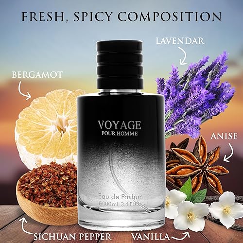 Miniatura 2 de Voyage for Men Eau De Parfum - Composición sofisticada de fragancia masculina de bergamota, pimienta, lavanda, anís estrellado y nuez moscada - Base