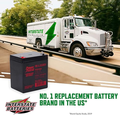 Miniatura 4 de Interstate Batteries Batería de seguridad y fuego de 12 V 5 Ah - Terminal F1, patrulla eléctrica SLA AGM VRLA, reemplazo recargable para alarmas
