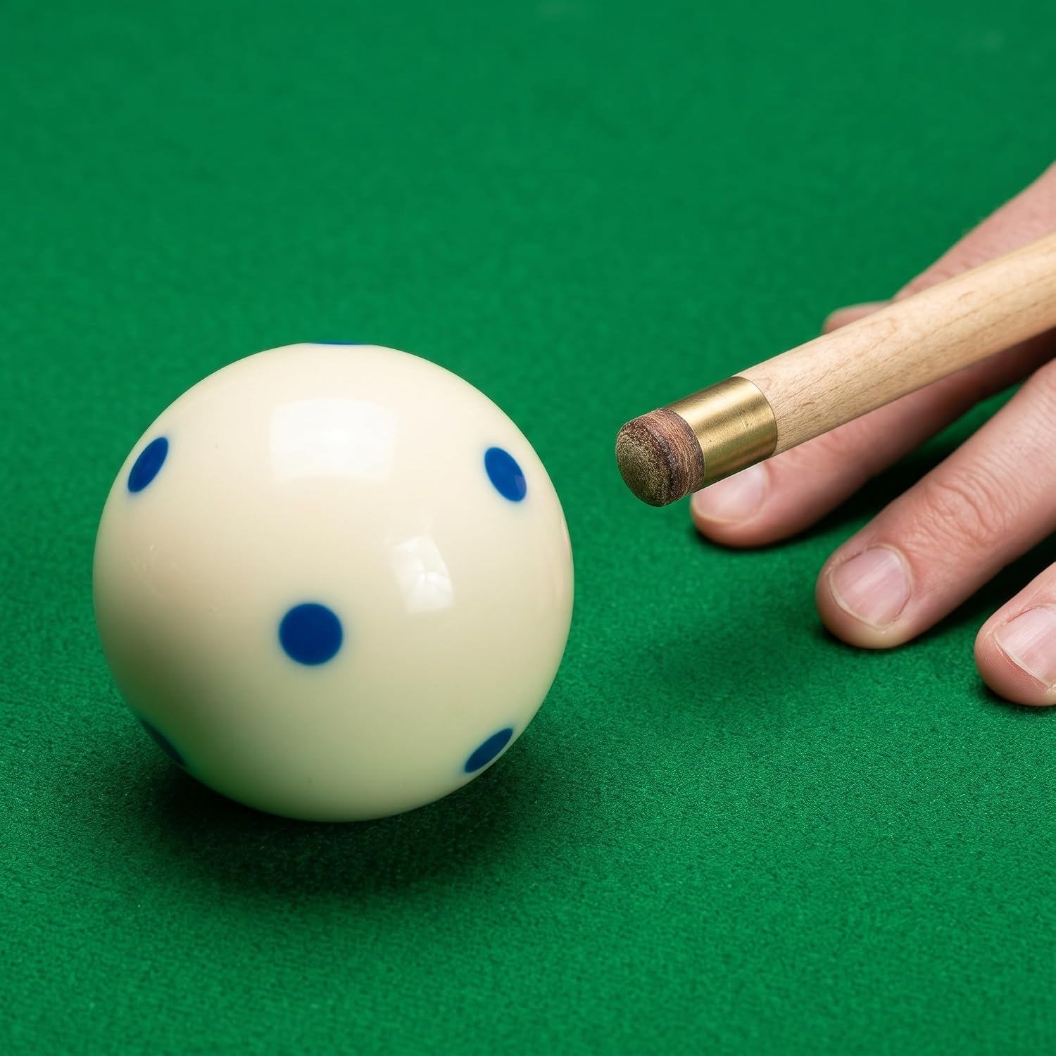 Hemobllo Cue Pattern Ball and Blue with 2pcs Pool 2.25 Inch Six Resin Material, Polished Seamless Surface, Accuracy Support for Training Bar Club Billiard
