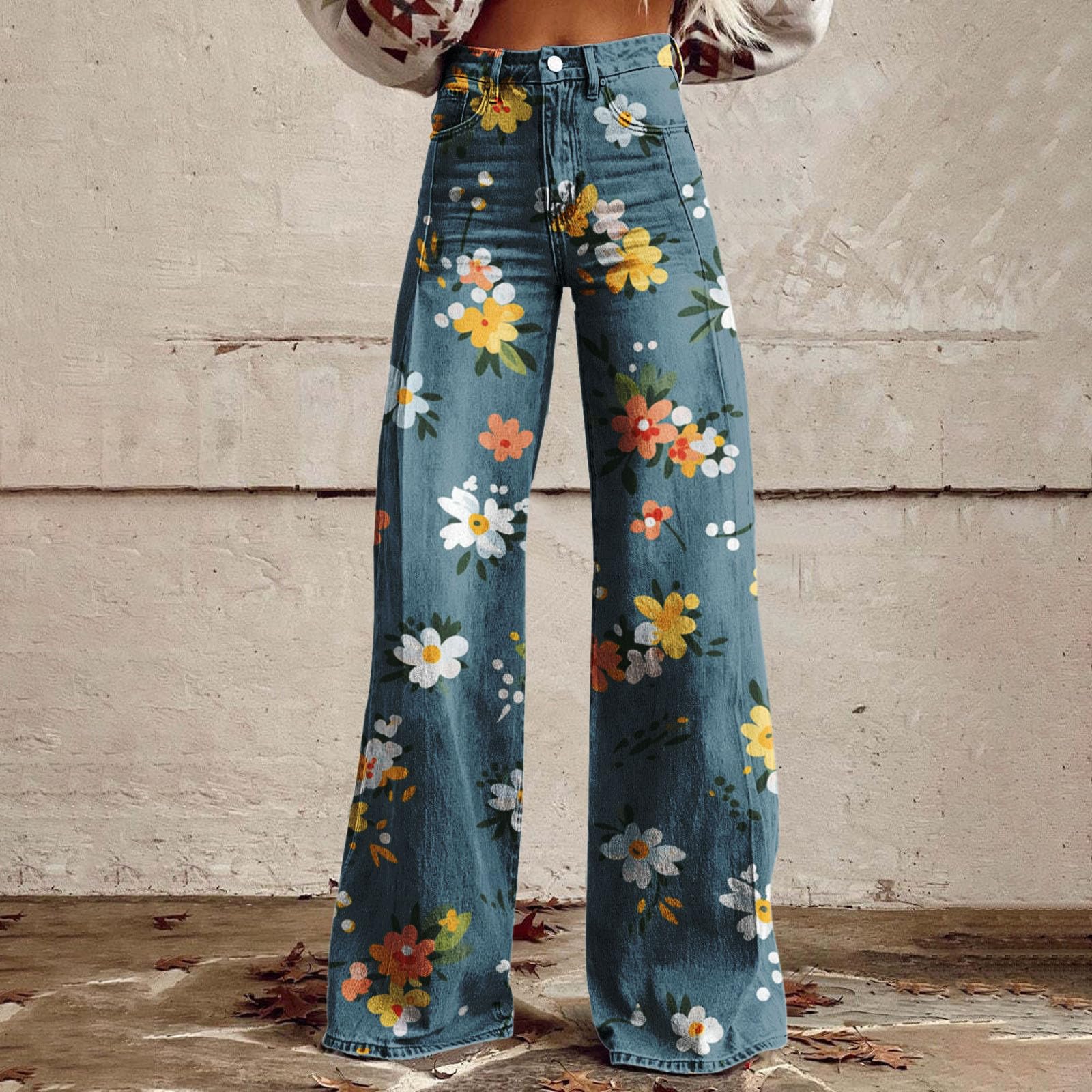 Pantaloni da donna a vita alta, da allenamento, dritti, retrò