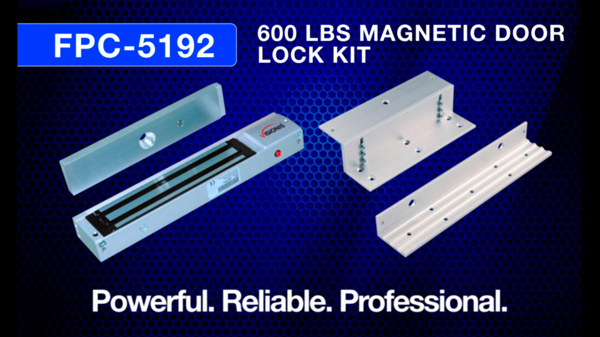 Visionis FPC-5192 600lbs Indoor Electromagnetic Lock with 600 lbs