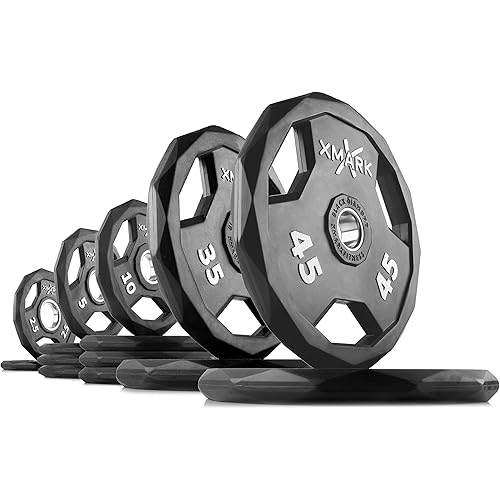 XMARK BLACK DIAMOND Olympic Weight Plates, Barbell Weights