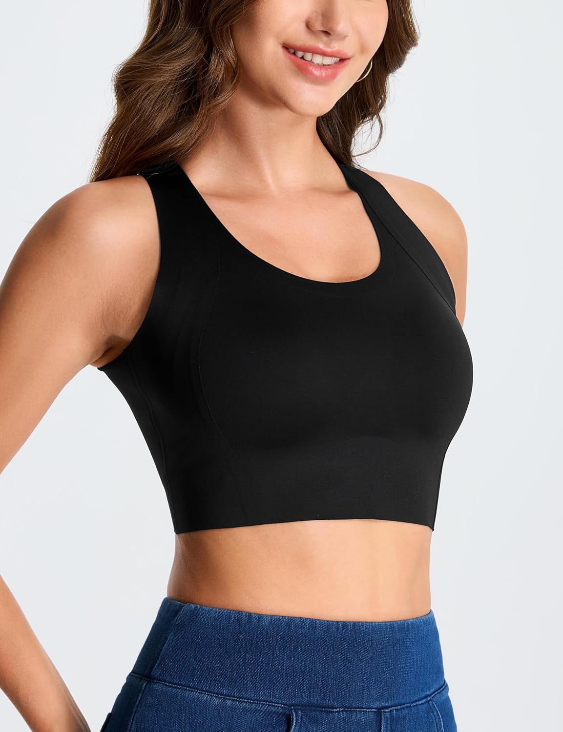 THE GYM PEOPLE Wireless Bra for Women No Underwire Comfortable Seamless Bralette Padded Low Impact Sports Bra