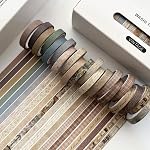 Vintage Washi Tape Set 20 Rolls Skinny Retro Decorative Antique Patterns Masking Tapes for Arts, DIY Crafts, Journals, Planners, Scrapbook, Wrapping (Vintage)