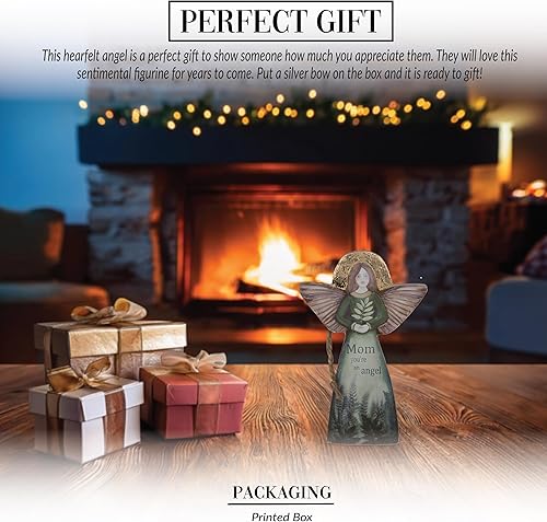 Miniatura 3 de Pavilion Gift Company Mom-Adorno de ángel de 5.5", multicolor