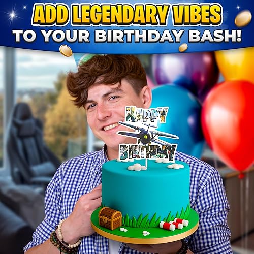 Miniatura 47 de Decoración para tartas de feliz cumpleaños para mujer, decoración vibrante y brillante para tartas con cartón resistente, fácil de instalar