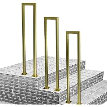 Gold U-Shaped Transitional Handrail ,for Indoor Stairs Handrail Picket for Exterior Steps | Stair Railing Hand Rails for Balconies Terrace Color Gold, Size 35CM1.41FT