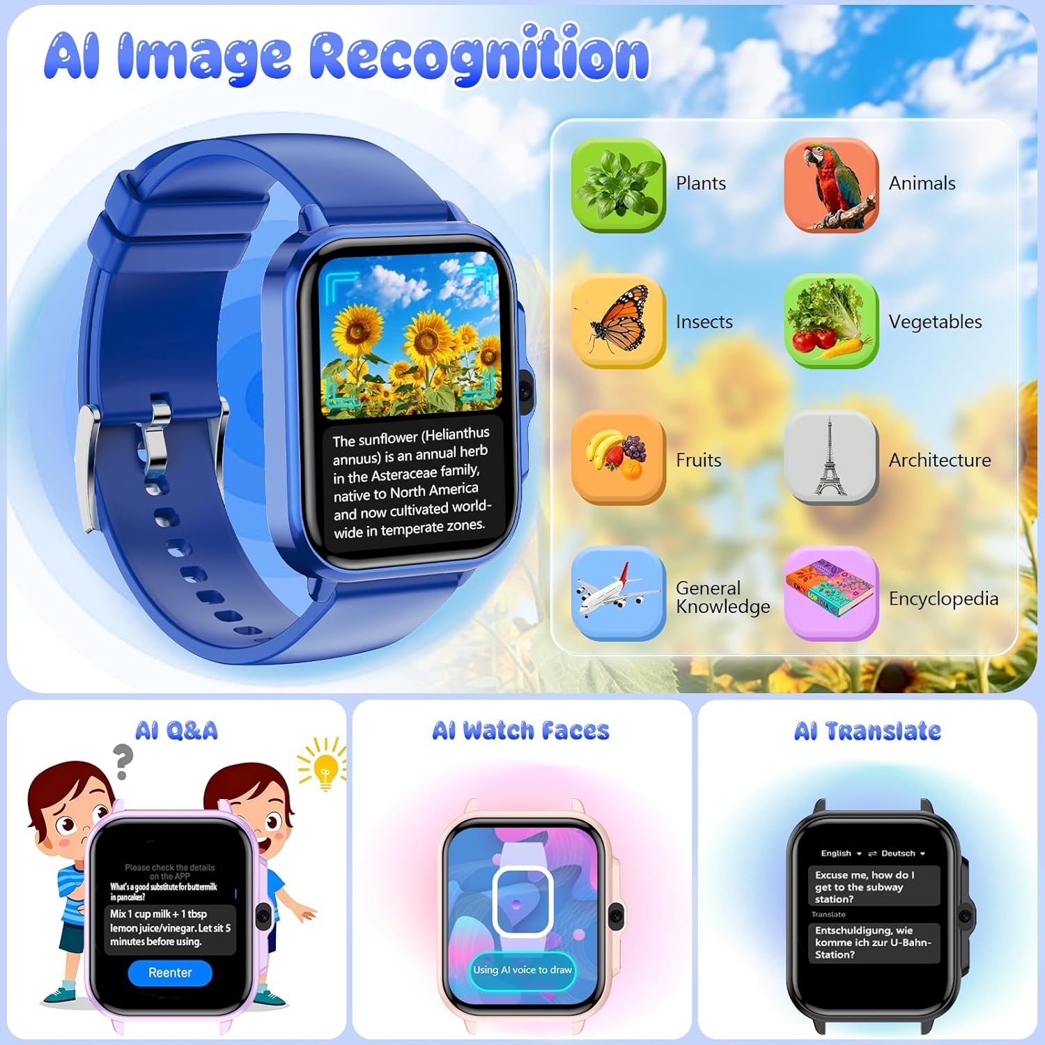 Unlock Adventure: The Ultimate Smart Watch for Kids Aged 4-13!
