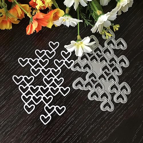 Miniatura 5 de Troqueles de metal con corazones huecos, marco de amor flotante, plantillas de troqueles de corte de boda, manualidades, tarjetas cortadas para