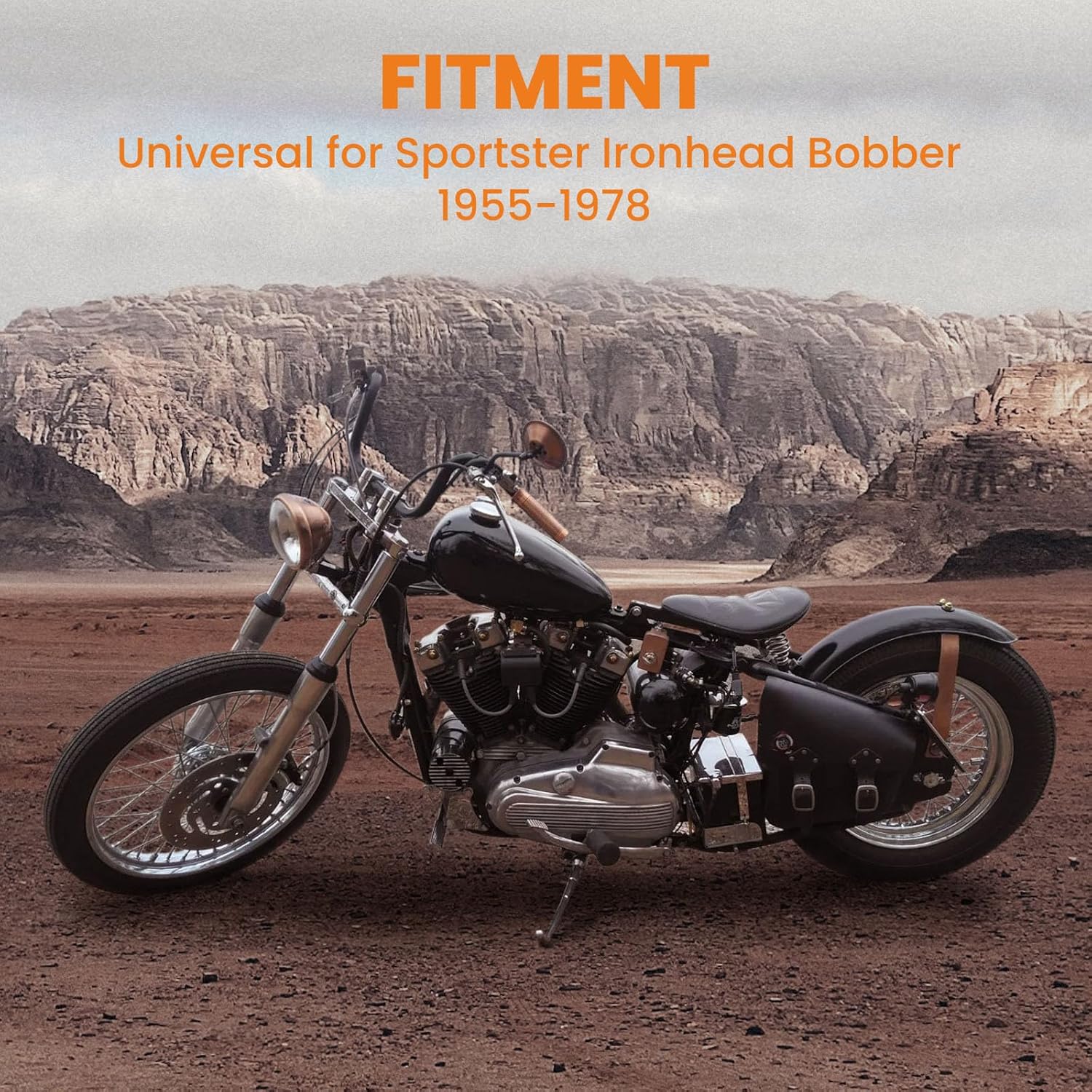 1.5 Gallon 5L Front Gas Fuel Tank Direct Mount for Sportster Ironhead Bobber 1955-1972 1956 1958 1960 1973 1974 1975 1976 1977 1978