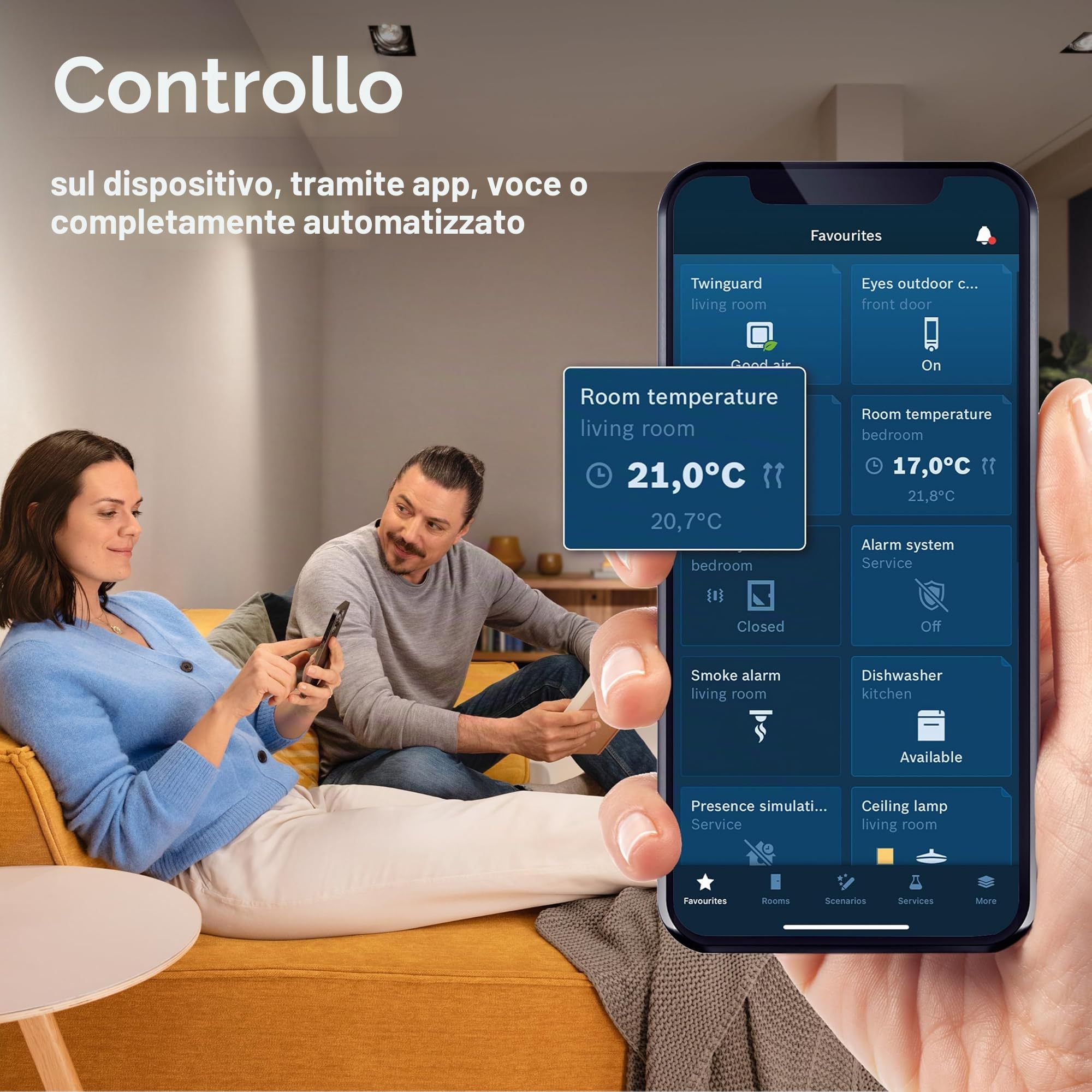 Bosch Smart Home Termostato per radiatore II [+M], termostato intelligente, uso flessibile nel sistema Bosch Smart Home o in sistemi Matter di diversi produttori