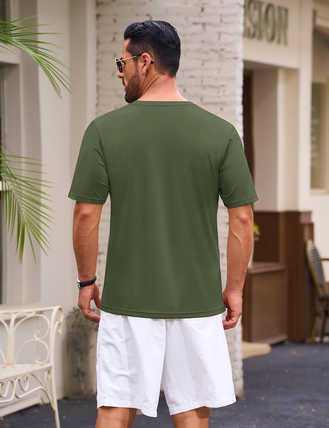 Cotrasen Mens T-Shirts Short Sleeve Cotton T Shirts Casual Plain Crew Neck Basic Tees Moisture Wicking Summer Shirts - Image 6