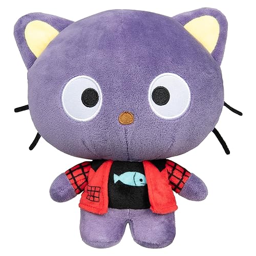 Jazwares Hello Kitty and Friends Series 2, Chococat 8-inch Punks Plush - Officially Licensed Sanrio Product from Ages 6+ - Chococat