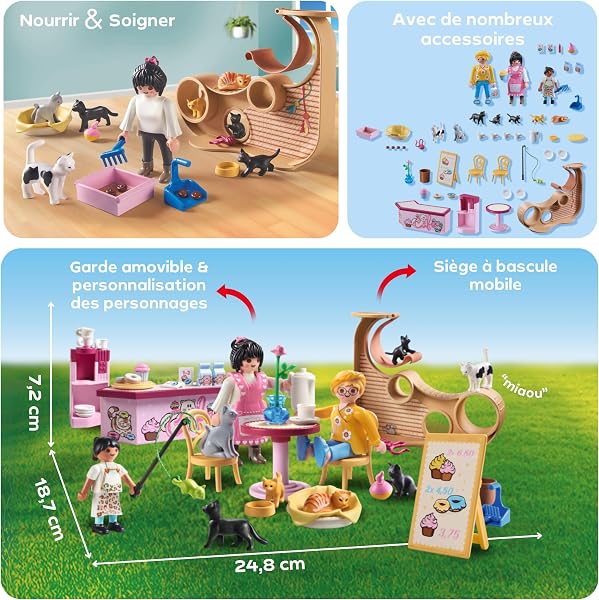 Playmobil | My Life | Café des Chats | Jouet pour Enfants | Set de Figurines d'animaux | Jouet pour Enfants à partir de 4 Ans | 71744 - 4