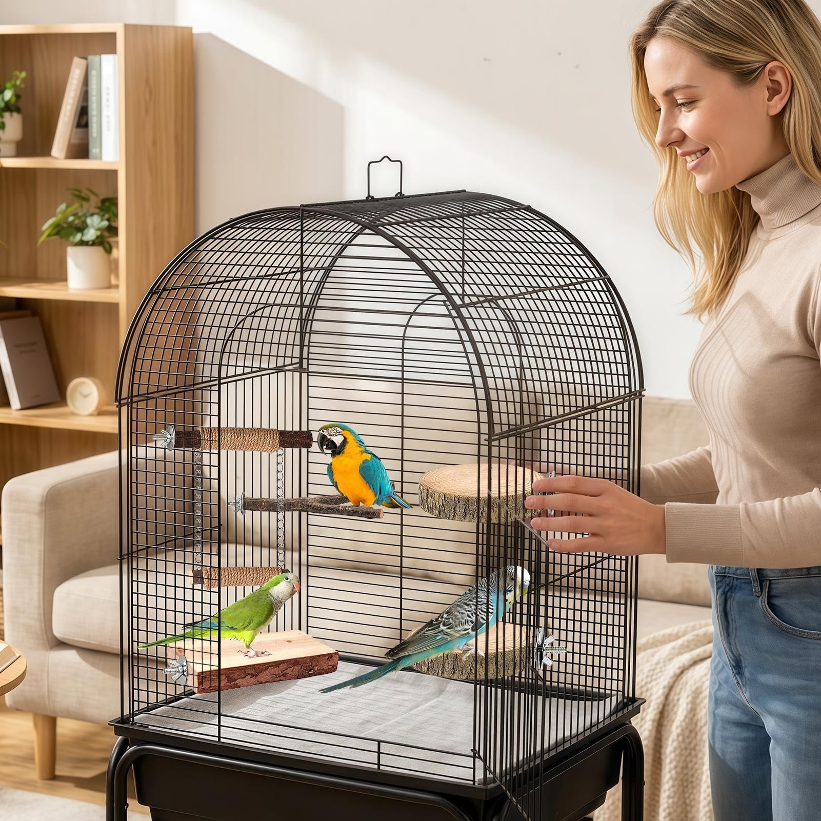 Perchoirs Pour Oiseaux De Cage Set plateau repos oiseaux en bois