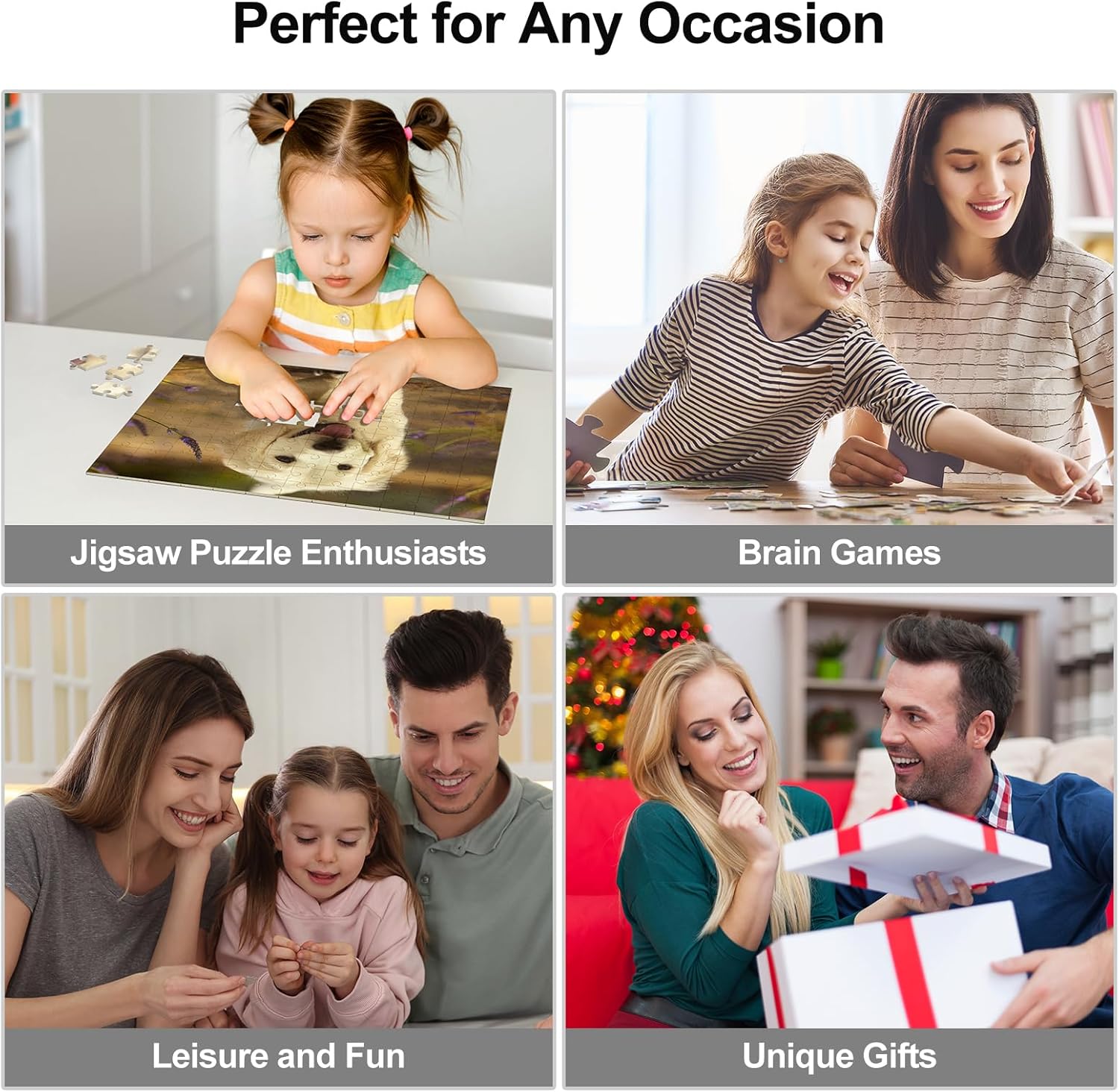 Custom Puzzle from Photos 1000 Pieces,Personalized Jigsaw Puzzle for Adult Kids, Make Your Own Photo Puzzle from Picture, Christmas Anniversary Wedding Gift for Women Men GF BF(19.5*29.5In Vertical)