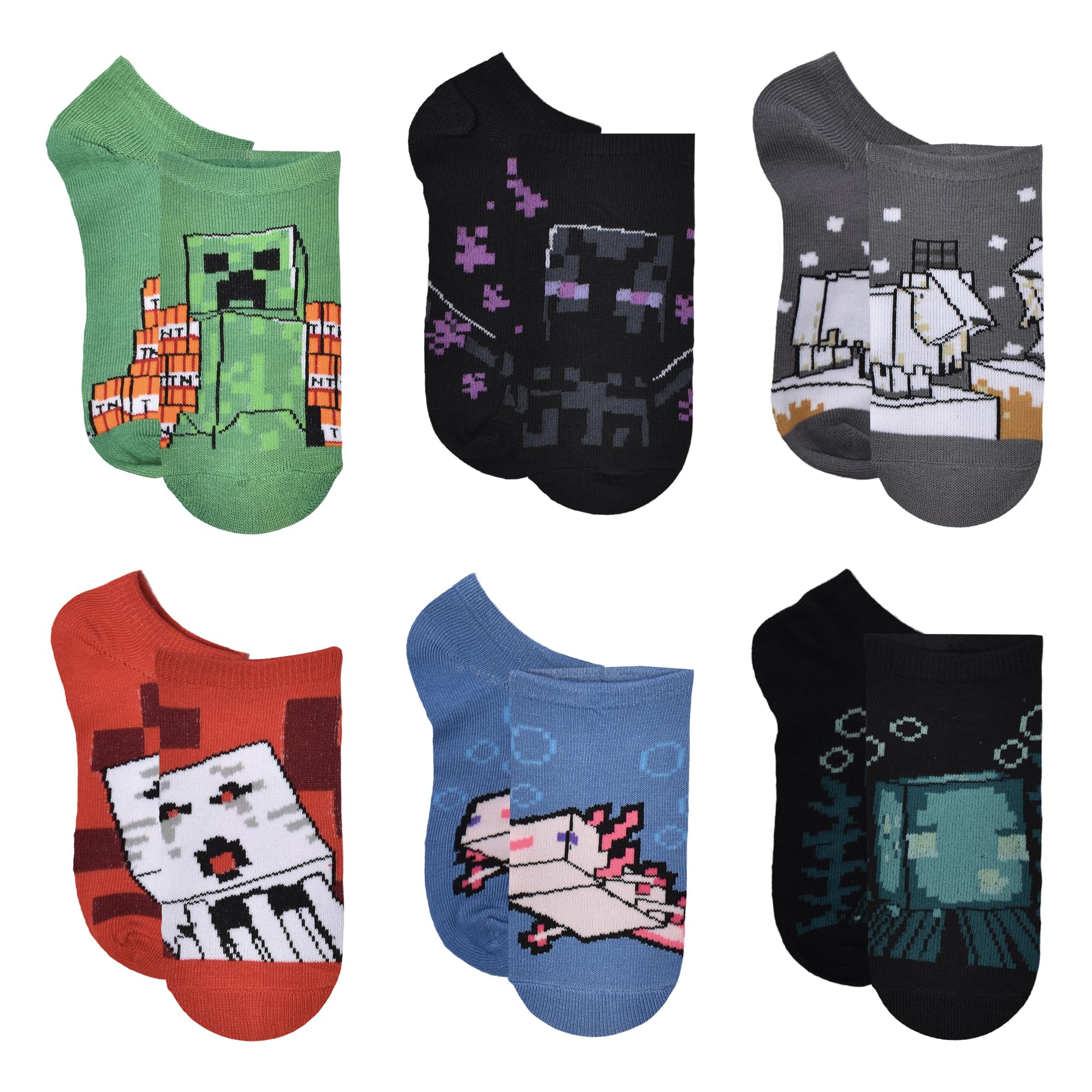 Minecraft Boys' No Show Sock