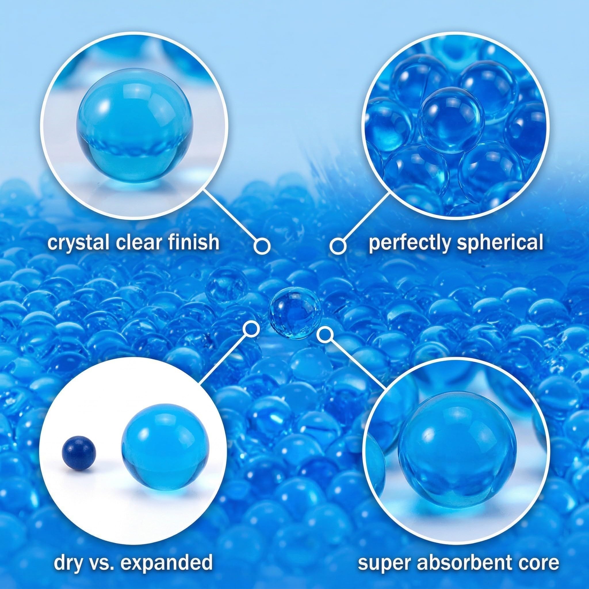 20000 Pezzi giri bombe da bagno per giri idratati Blaster,Elettrico Gel Ball Blaster 40 Packungen 7-8 mm Gel Munition per bambini da esterno, perline di gel per fiori e piante