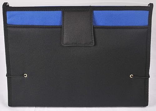 Miniatura 2 de Filexec Archivo expandible de lona acolchada suave al tacto, 13 bolsillos, 1 paquete, azul (46221-6)