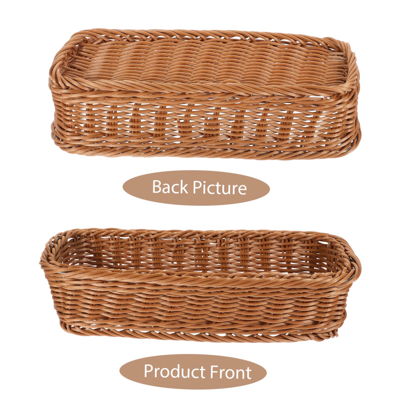 Alipis 4 Pz Contenitore Per Ristorante in Simil Rattan Per La Lievitazione Del Lievito Madre Cestino Vario Cestino Per Il Pane in Filo Metallico Rack Brown Plastica