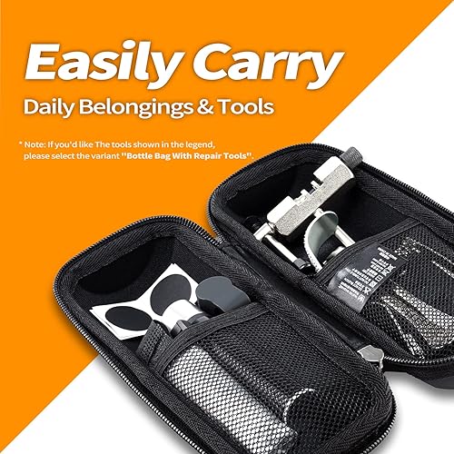 Miniatura 4 de Epessa Bolsa de almacenamiento de bicicleta para ciclismo, bolsa de herramientas de reparación de bicicletas con cremallera sellada para jaula de