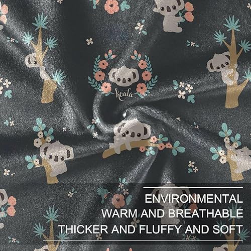 Miniatura 7 de Manta mullida de lindos koala diferentes posturas de 60 x 90 pulgadas, manta ligera de vacaciones para dormitorio, cama, sala de estar, manta de