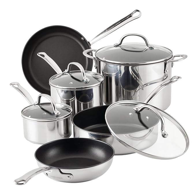Farberware Millennium 10‑Piece Nonstick Cookware Set