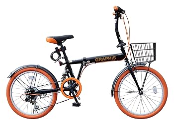 【更に値下げ】GRAPHIS 折りたたみ自転車 ブラック/オレンジ Amazon | GRAPHIS(グラフィス) 折りたたみ自転車 12インチ