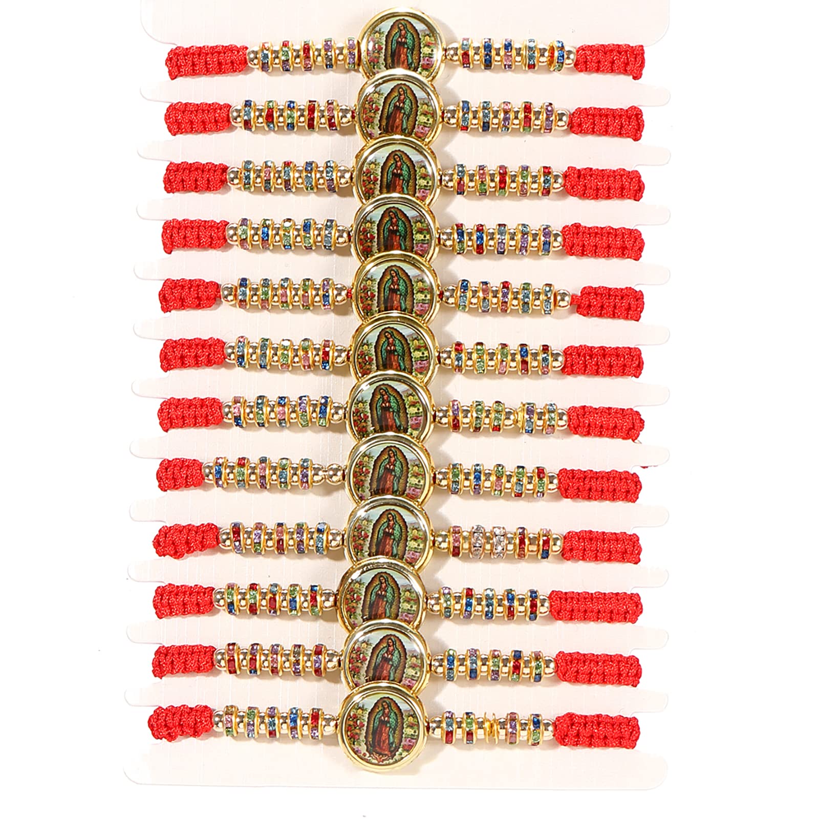 BONITTER 12pcs Saint Benedict Smear Black Woven Bracelets to Women and Men Can Be Given As a Gift Or for Prayer