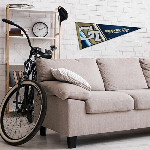 Miniatura 3 de Rico NPNT110301 Georgia Tech - Banderín cardado de fieltro suave (12 x 30)